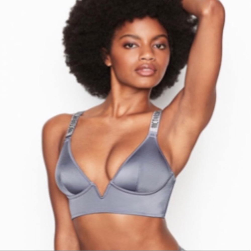 Brand New Victoria’s Secret Rhinestone Bling V Satin Bralette